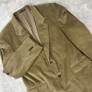 Calvin America Blazer 42L Brown Corduroy Sport Coat Jacket Pockets Preppy